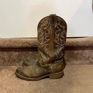 Double H Brown Western Cowboy Boots